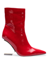 Lady Couture Princess Inverted Heel Bootie In Red