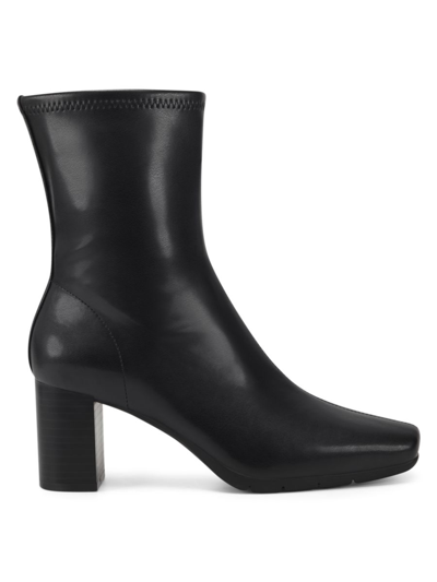 Aerosoles Women's Miley Snakeskin-embossed Faux Leather Boots In Black