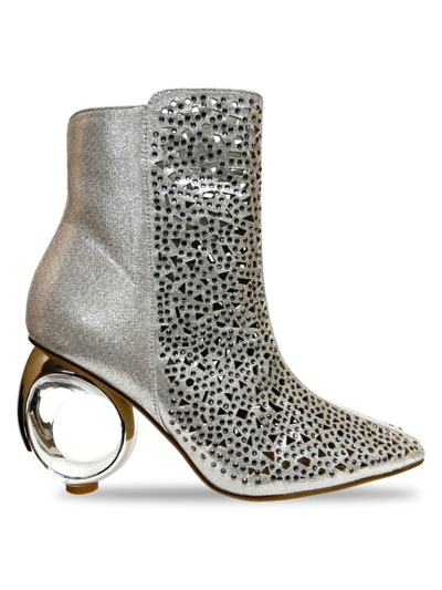 Lady Couture Women's Breeze Studded Ankle Boots In Silver