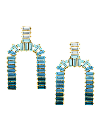 Eye Candy La Women's Grace Cubic Zirconia Drop Earrings In Brass