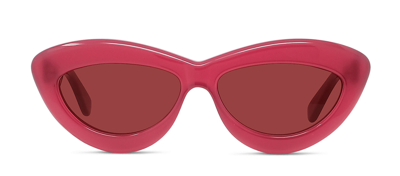 Loewe Lw40096i 75y Cat Eye Sunglasses In Pink