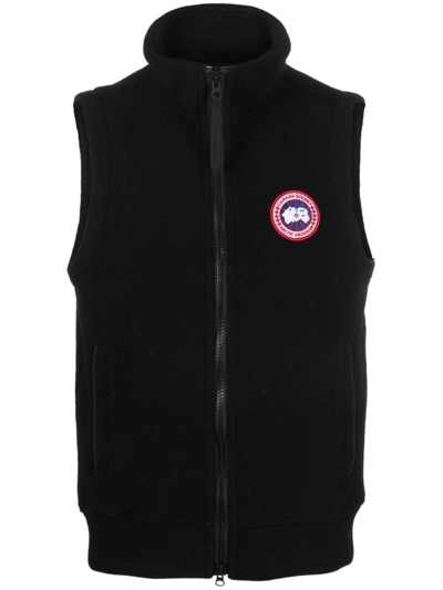 Canada Goose Mersey Fleece Gilet In Black