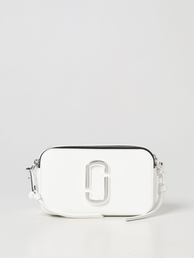Marc Jacobs The Snapshot Saffiano Leather Bag In White