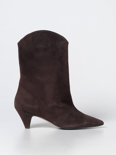 Anna F. Flat Booties  Woman Color Brown