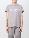 Balmain T-shirt With Print In Grey