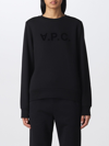 Apc A.p.c. V.p.c. Flock Logo Sweatshirt In Black