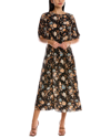 Les Rêveries Les Reveries V-back Silk Maxi Dress In Multi