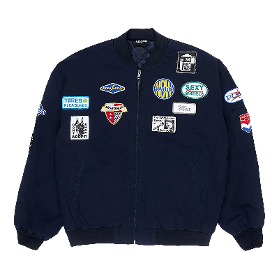 Pre-owned Pleasures Worms Mechanic Jacket 'navy' In Blue