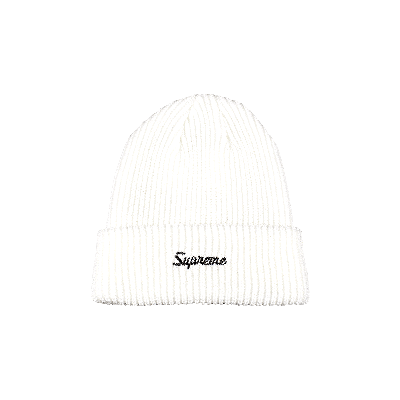 Pre-owned Supreme Loose Gauge Beanie 'white'