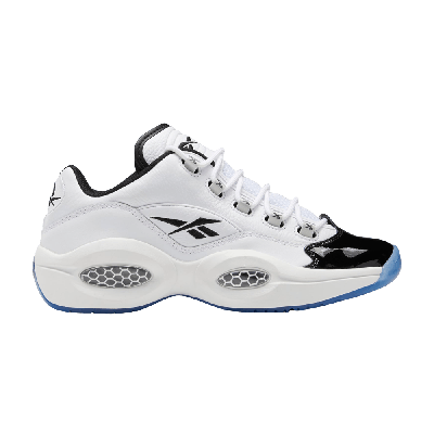 Pre-owned Reebok Question Low 'patent Black Toe' In White