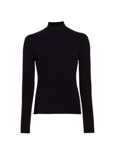 Saks Fifth Avenue Women's Collection Ribbed Sweater In Black