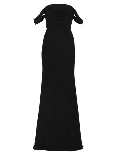 Vera Wang Bride Women's Andree Off-the-shoulder Gown In Black