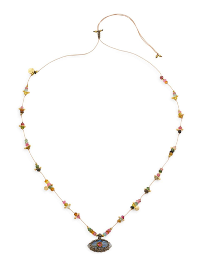 Room Service Women's Iris Labradorite, Tourmaline & 24k Gold-plated Brass Necklace