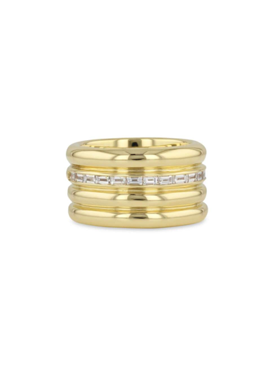 Phillips House Women's Link 14k Gold & Diamond Baguette Four-layer Ring In Yellow Gold