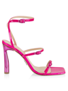 Paul Andrew Women's Slinky Strappy Leather Sandals In Fuchsia