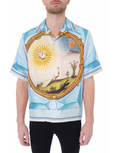 Amiri Multicolor Landscape Frame Bowling Shirt