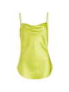 Cinq À Sept Marta Bead-embellished Silk Camisole Top In Key Lime