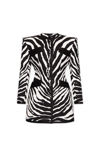 DOLCE & GABBANA DOLCE & GABBANA SINGLE BREASTED ZEBRA PRINT BLAZER