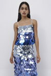 Jonathan Simkhai Nikky Ombre Sequin Camisole In Light Sky Multi