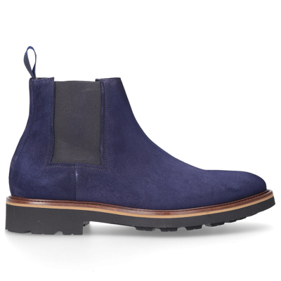 Budapester Schuhe Chelsea Boots 14196 Veloursleder In Blue