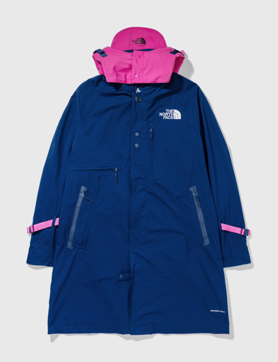 The North Face Hooded Long Jacket In Blue