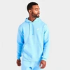 Nike Sportswear Club Fleece Embroidered Hoodie Size X-large In Blue Chill/blue Chill/white