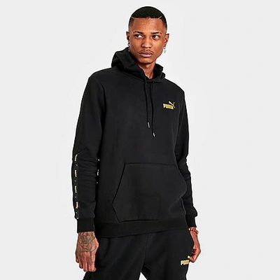 PUMA MEN'S GOLD LOGO TAPE FLEECE SWEATSHIRT 