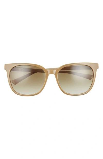 Isaac Mizrahi New York 55mm Gradient Square Sunglasses In Khaki