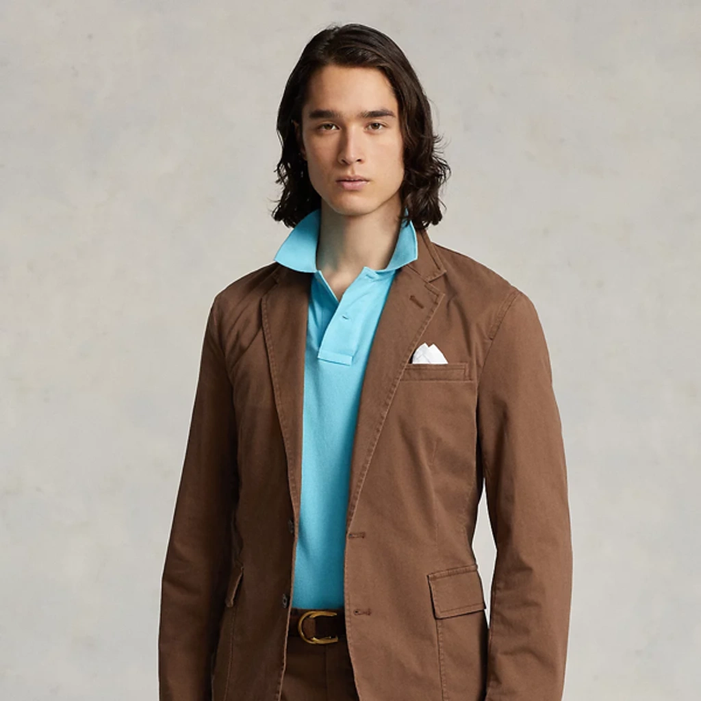 Ralph Lauren チェックテーラードジャケット グレン チェック コットンブレンド ツイル ブレザー