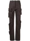OFF-WHITE OFF-WHITE HIGH-WAISTED CARGO TROUSERS