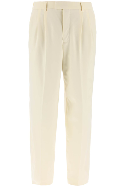 Vtmnts Stretch Wool Trousers In White
