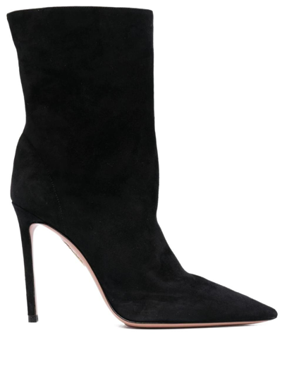 Aquazzura Pointed-toe Ankle Boots In Black