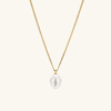 Mejuri Bold Pearl Pendant Necklace In Vermeil