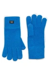 Ugg Touchscreen Compatible Knit Gloves In Blue