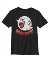 Nintendo Men's Classic Boo Ghost Short Sleeve T-shirt In Black