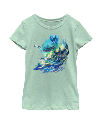 20th Century Fox Girl's Avatar: The Way Of Water Ilus Portrait Child T-shirt In Mint