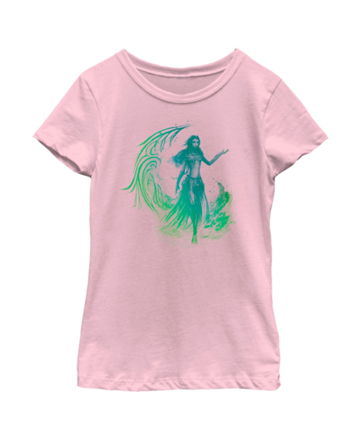 20th Century Fox Girl's Avatar: The Way Of Water Neytiri Watercolor Child T-shirt In Light Pink
