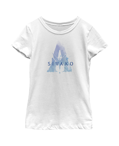 20th Century Fox Girl's Avatar Sivako Watercolor A Logo Child T-shirt In White
