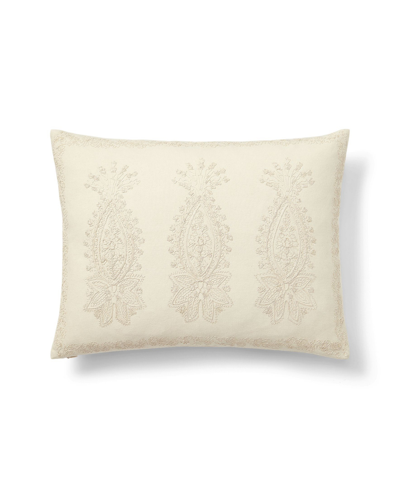 Lauren Ralph Lauren Riley Embroidery Decorative Pillow, 20" X 15" Bedding In Tan Multi
