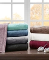 Beautyrest Electric Plush Blanket Bedding In Black