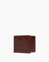 Mw Leather Billfold Wallet In Rich Brown