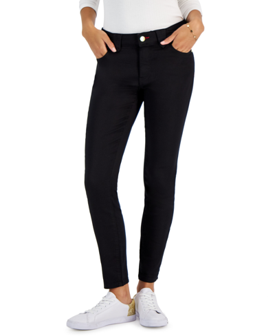 Tommy Hilfiger Women's Th Flex Waverly Sateen Skinny Pants In Black