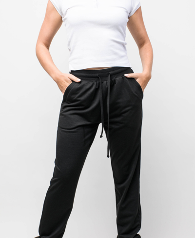 Fever Women's Drawstring Sweat Pants In Black