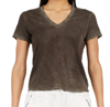 Cotton Citizen Standard V-neck Tee In Vintage Espresso In Grey