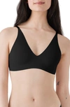 True & Co. True Body Lift Wireless Hook Back Plunge Bra In Black