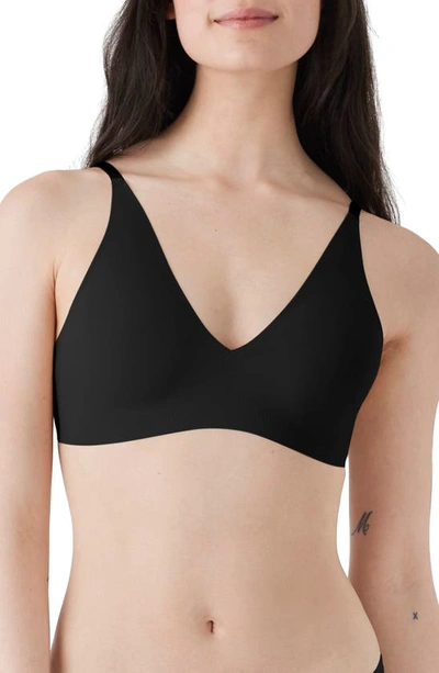 True & Co. True Body Lift Wireless Hook Back Plunge Bra In Black