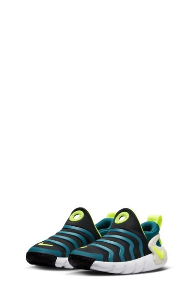 Nike Kids' Dynamo Go Sneaker In Black/volt/bright Spruce/phantom