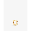Astrid & Miyu Celestial Recycled Sterling-silver And Cubic Zirconia Hoop Earring In Gold