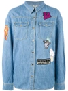 KENZO badges boyfriend denim shirt,F752CH2086EM11885833