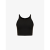 Wardrobe.nyc X Hailey Bieber Hb Ribbed-knit Jersey Crop Top In Black